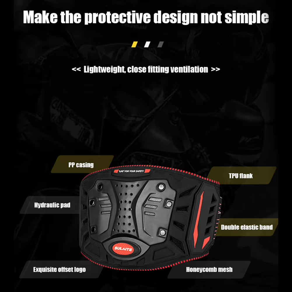 Motorcycle Waist Protector Belt Anti-Fall Waist Belly Motorcycle Protective Gear Breathable Motorcycle Protective Gear Equipment