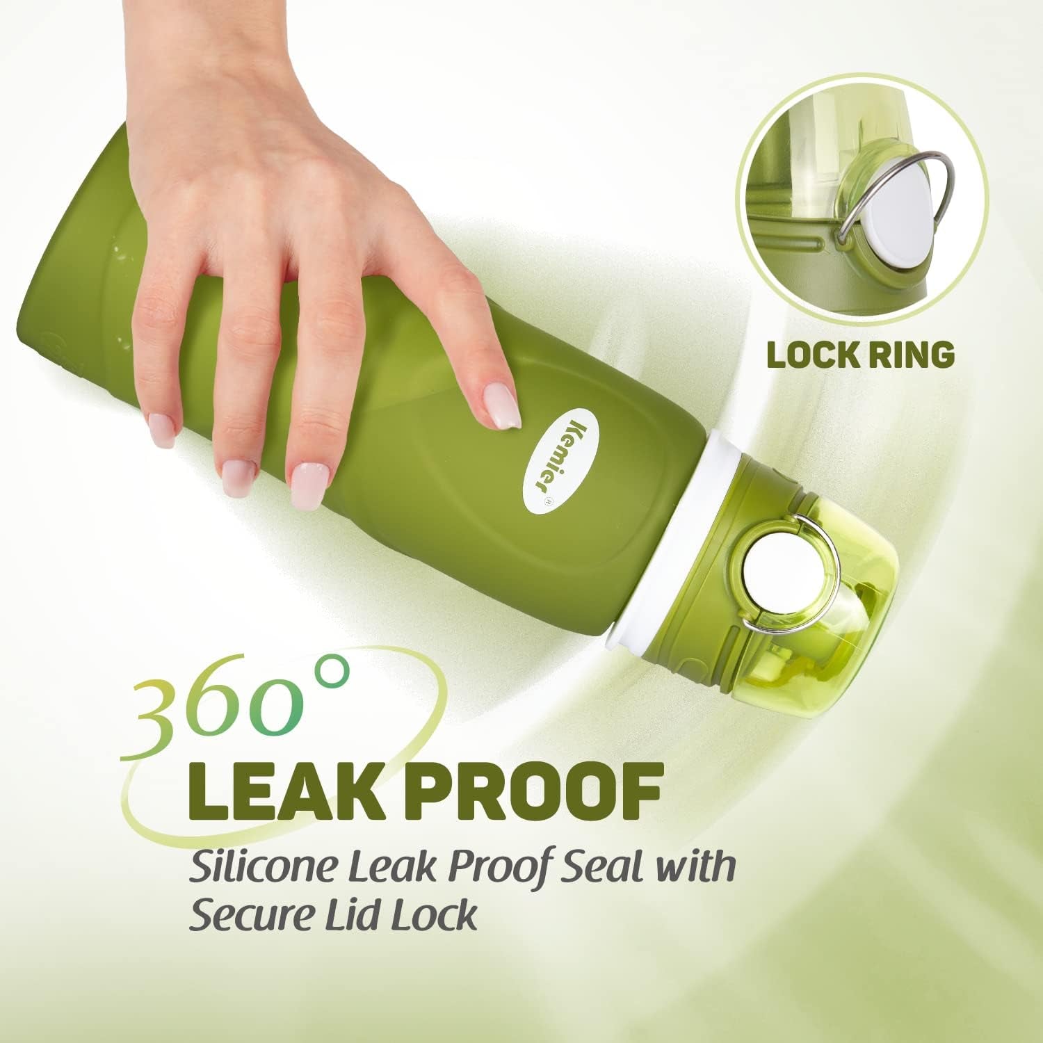 Collapsible Silicone Water Bottles-750Ml,Medical Grade,Bpa Free Travel Water Bottle Can Roll Up,26Oz,Leak Proof Foldable Sports & Outdoor Water Bottles