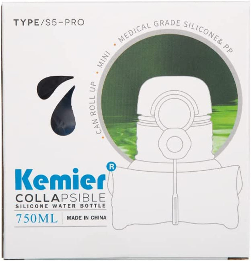 Collapsible Silicone Water Bottles-750Ml,Medical Grade,Bpa Free Travel Water Bottle Can Roll Up,26Oz,Leak Proof Foldable Sports & Outdoor Water Bottles