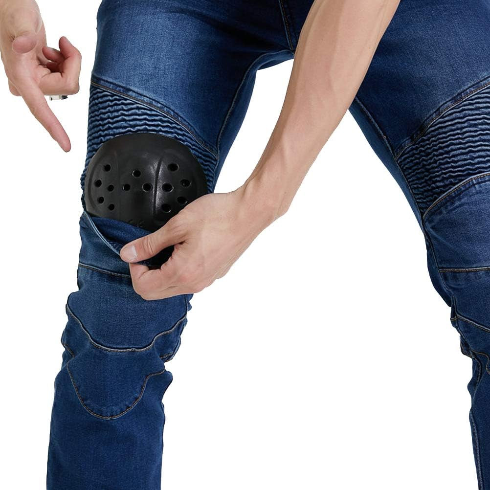 Motorcycle Riding Protective Pants Armor Motocross Racing Denim Jeans Upgrade Knee Hip Protective Pads