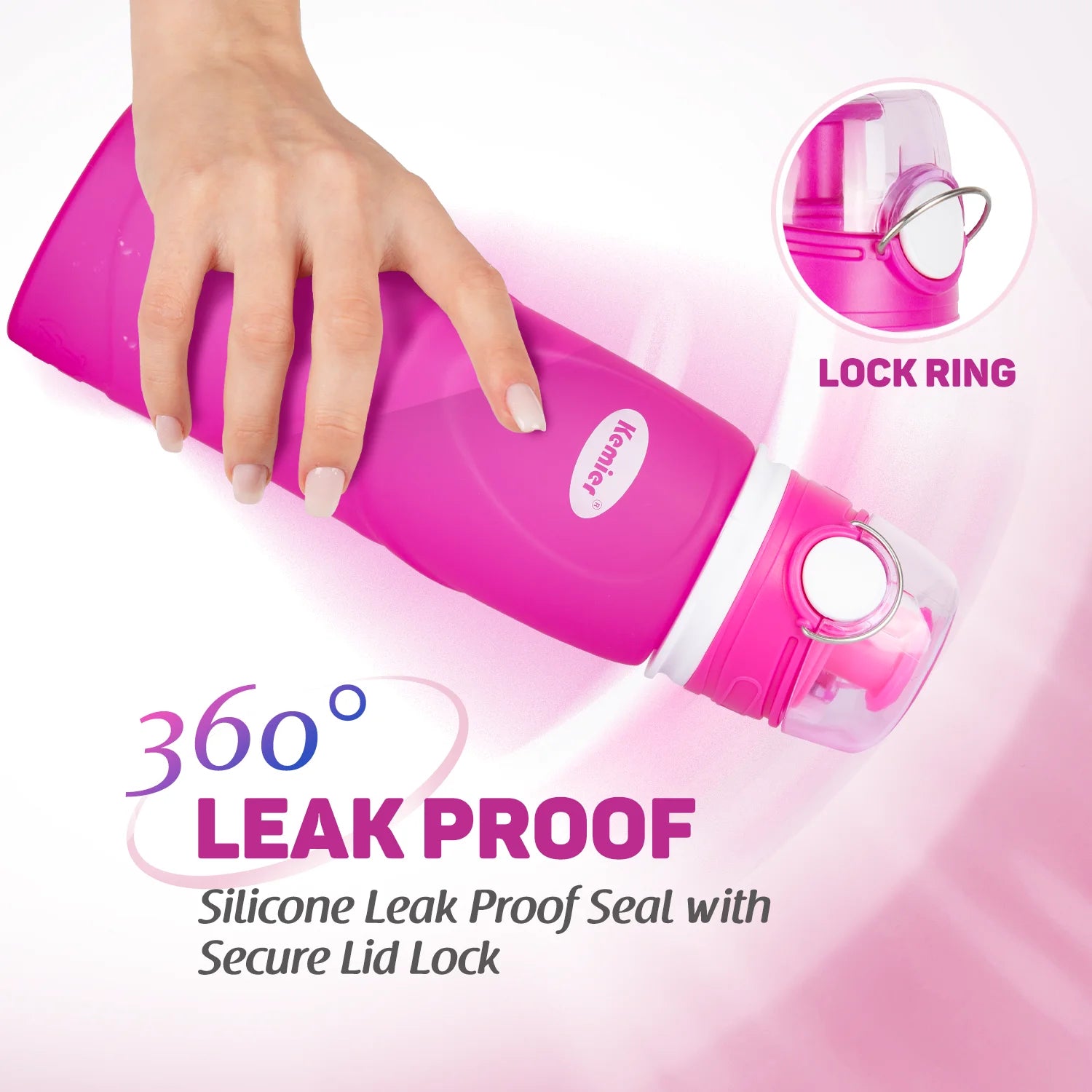 Collapsible Silicone Water Bottles-750Ml,Medical Grade,Bpa Free Travel Water Bottle Can Roll Up,26Oz,Leak Proof Foldable Sports & Outdoor Water Bottles