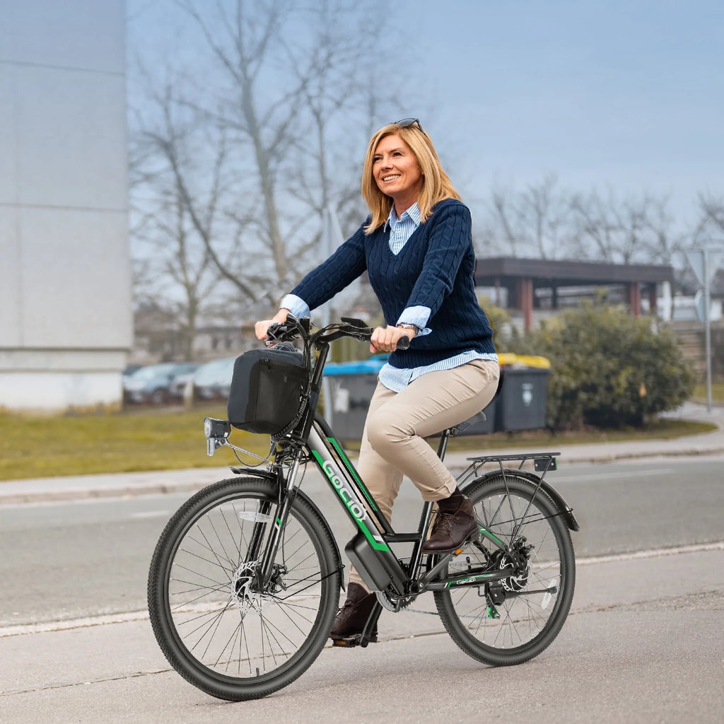 26" Electric Bike for Adults, 500W Electric Commuter Bike 48V 7.8Ah, Shimano 7-Speed, Cruiser City Ebike UL2849