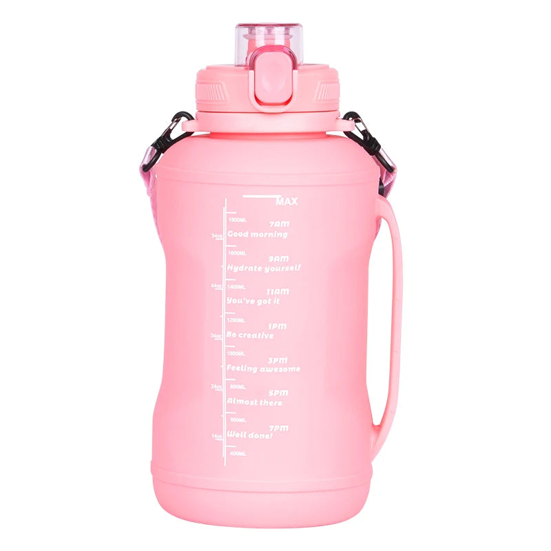 2L/64Oz Silicone Water Bottles Collapsible Travel Water Bottle Roll up Foldable Water Bottles with Straws Travel Camping Hiking